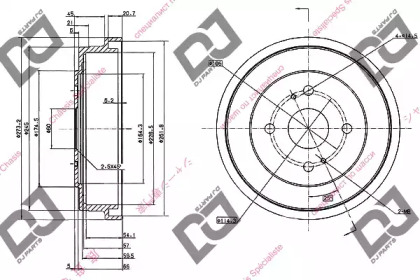 Тормозный барабан DJ PARTS BR1071